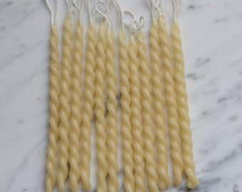 Beeswax Twisted Birthday Candles