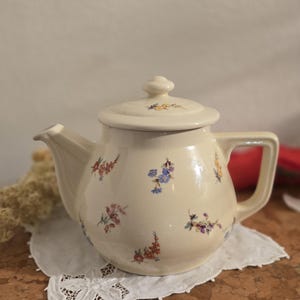 Vintage France: Teapot/coffeepot with flower decor