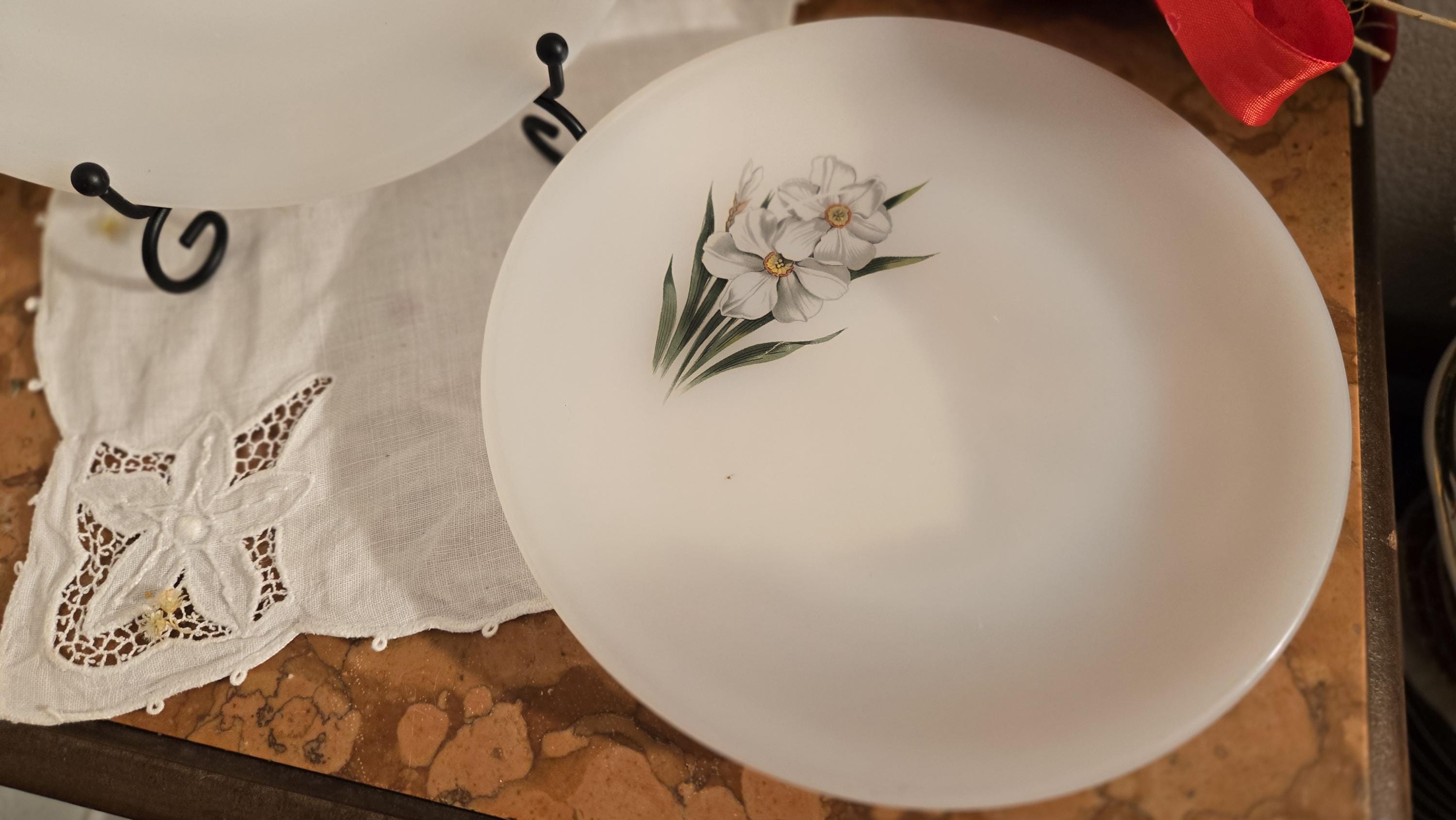 2 plats Arcopals modèle narcisse Vintage - Arts de la table