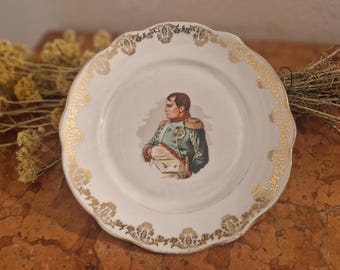 Vintage France: Napoleon plate in Limoges porcelain