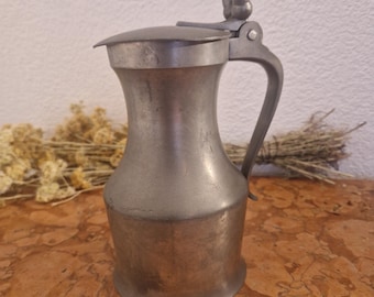 Vintage France: Small tin pitcher/pot Les Etains du manoir Paris
