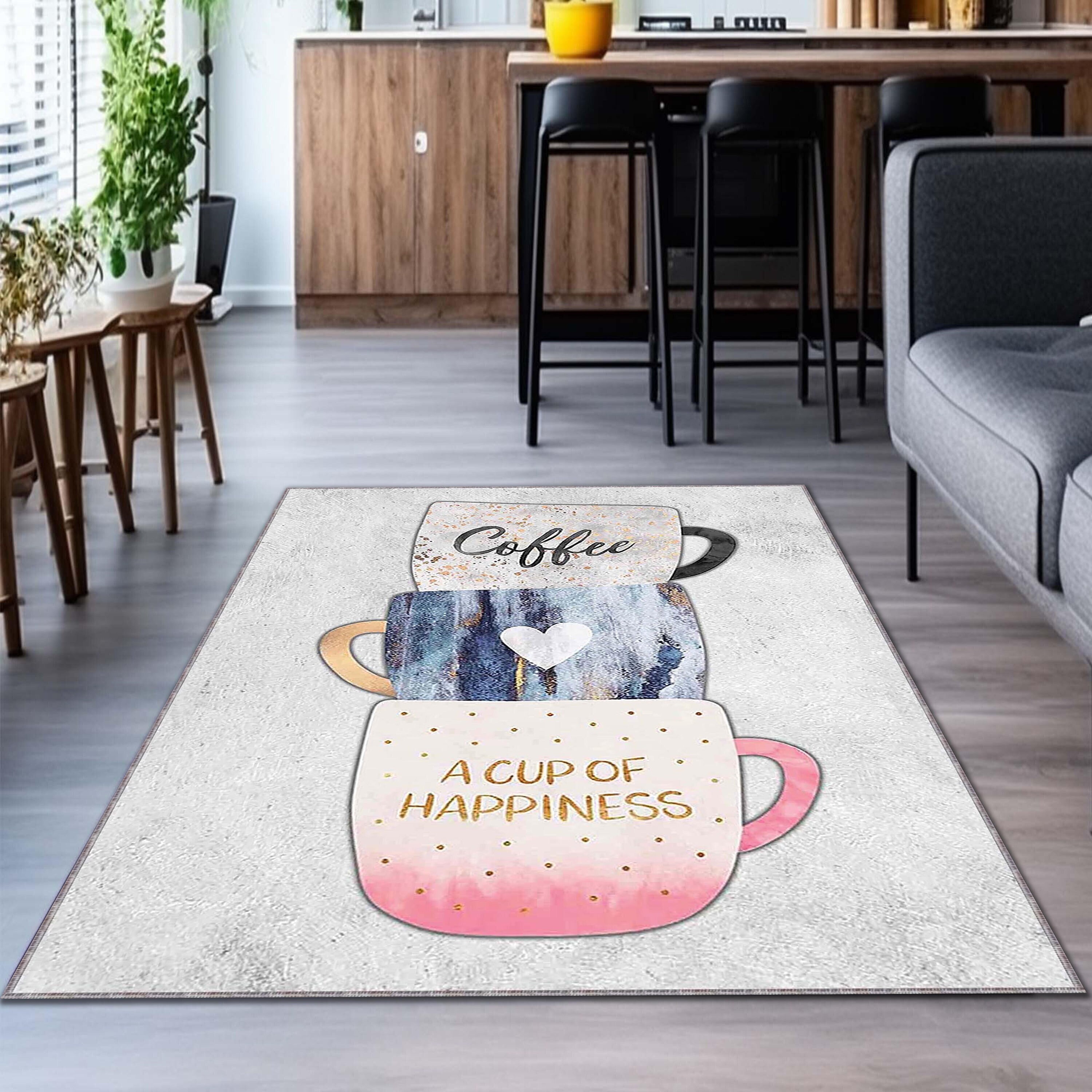 Coffee Patterned Rug,coffee Cup Rug,coffee Time Rug,coffee