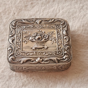 Exquisite antique sterling silver German box