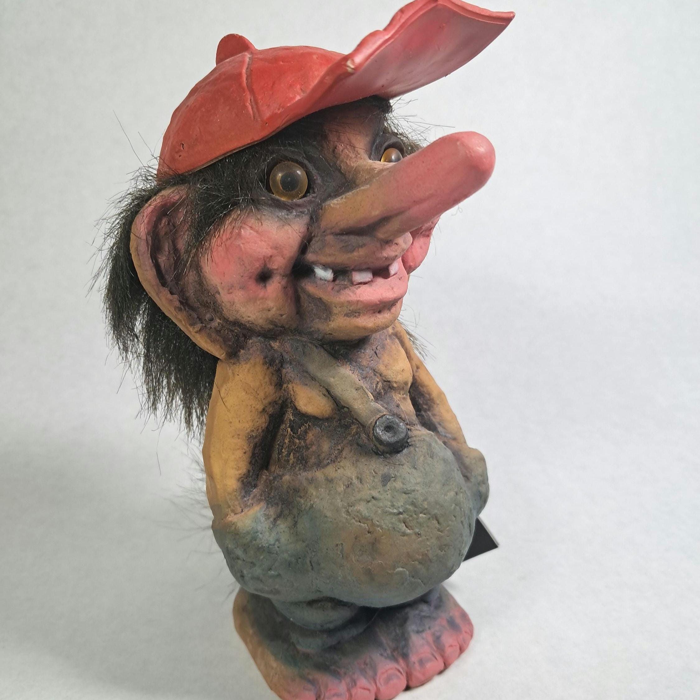 Vintage NyForm Norwegian Troll Figurine Discontinued Troll Boy w/Cap #1118 Collectable