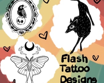 Diseños de tatuajes flash ~ Colección gótica oscura