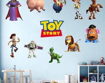 Toy Story Characters Wall Stickers Vinyl WATERPROOF Kids Bedroom Buzz Woody Art