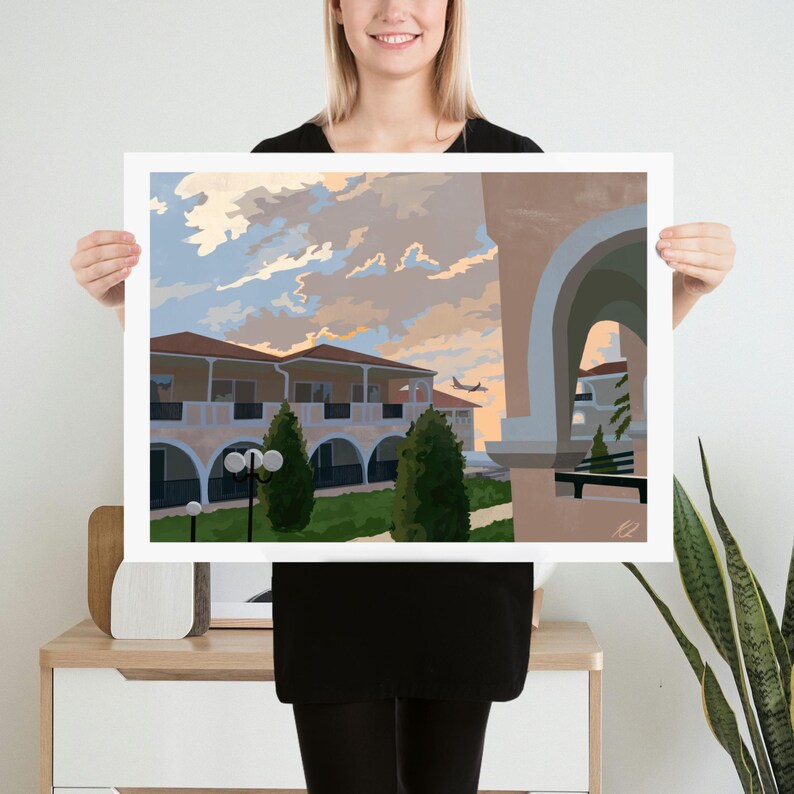 Evening in Greece | Print of Original Artwork | 46 x 61 cm / 18 × 24 inch