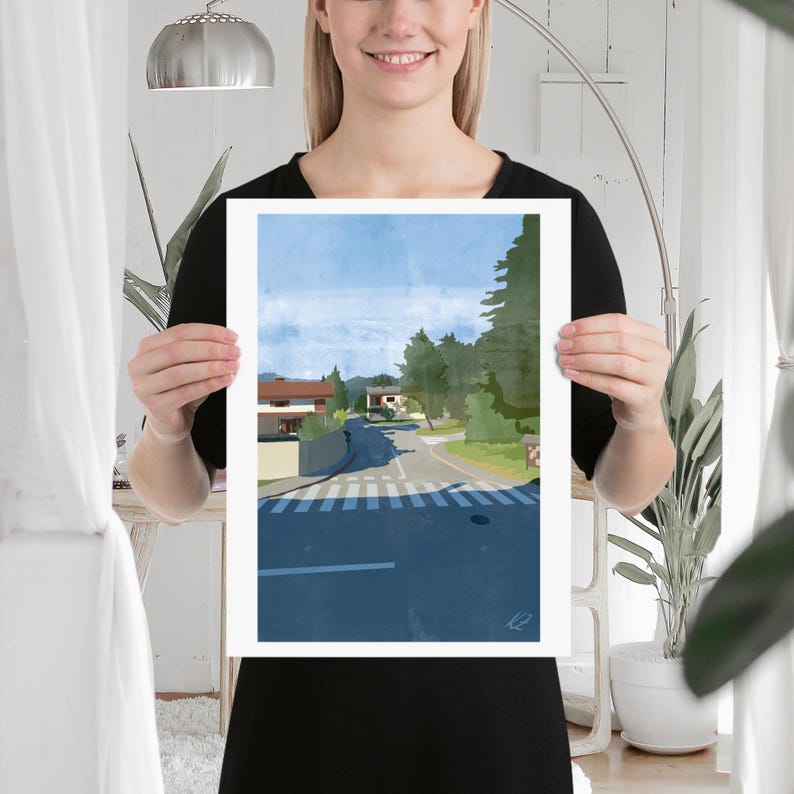 Town in the Woods | Print of Original Artwork | 30 x 40 cm / 12 × 16 inch