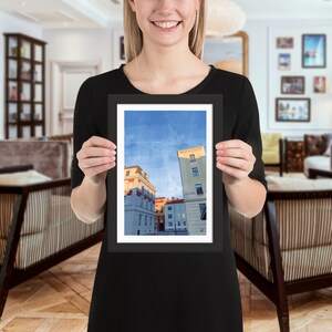 City Street #1 | Framed Print of Original Artwork | 21 × 30 cm / 9 × 12 inch | Black Frame