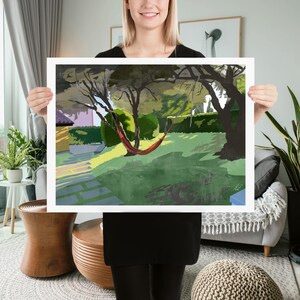 Mediterranean Garden | Print of Original Artwork | 46 x 61 cm / 18 × 24 inch