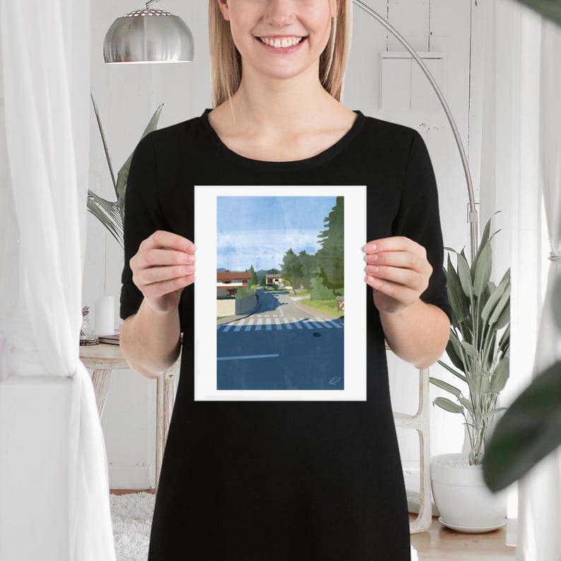 Town in the Woods | Print of Original Artwork | 20 x 25 cm / 8 × 10 inch