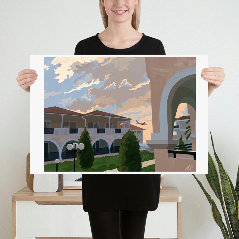 Evening in Greece | Print of Original Artwork | 50 x 76 cm / 20 × 30 inch