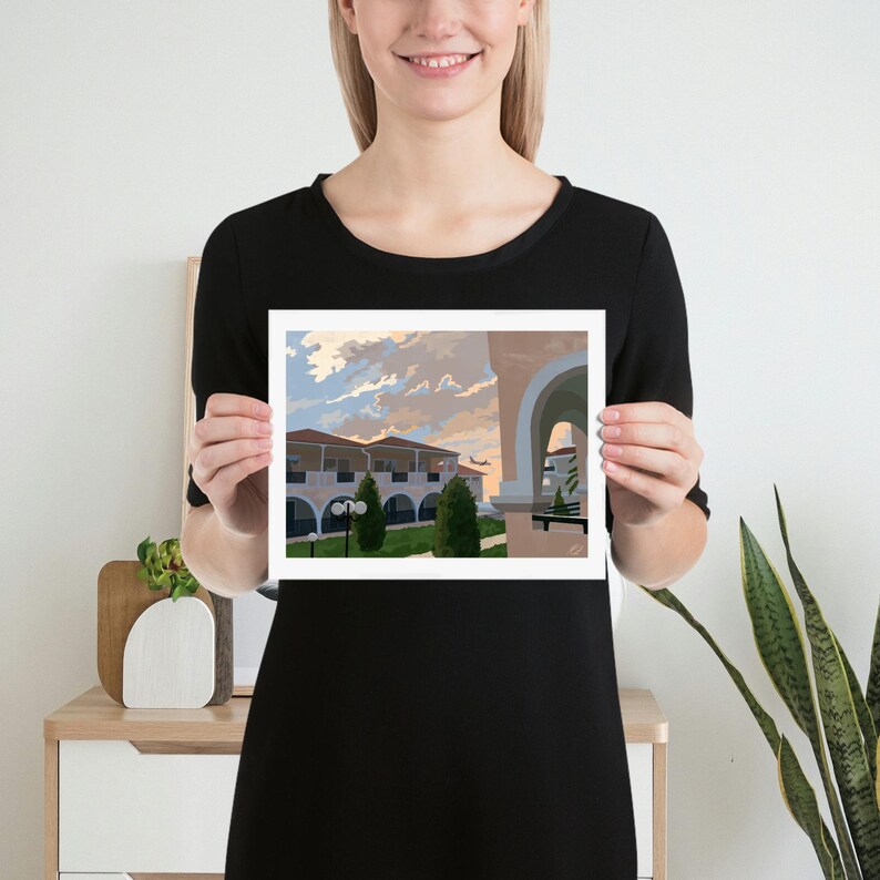 Evening in Greece | Print of Original Artwork | 20 x 25 cm / 8 × 10 inch