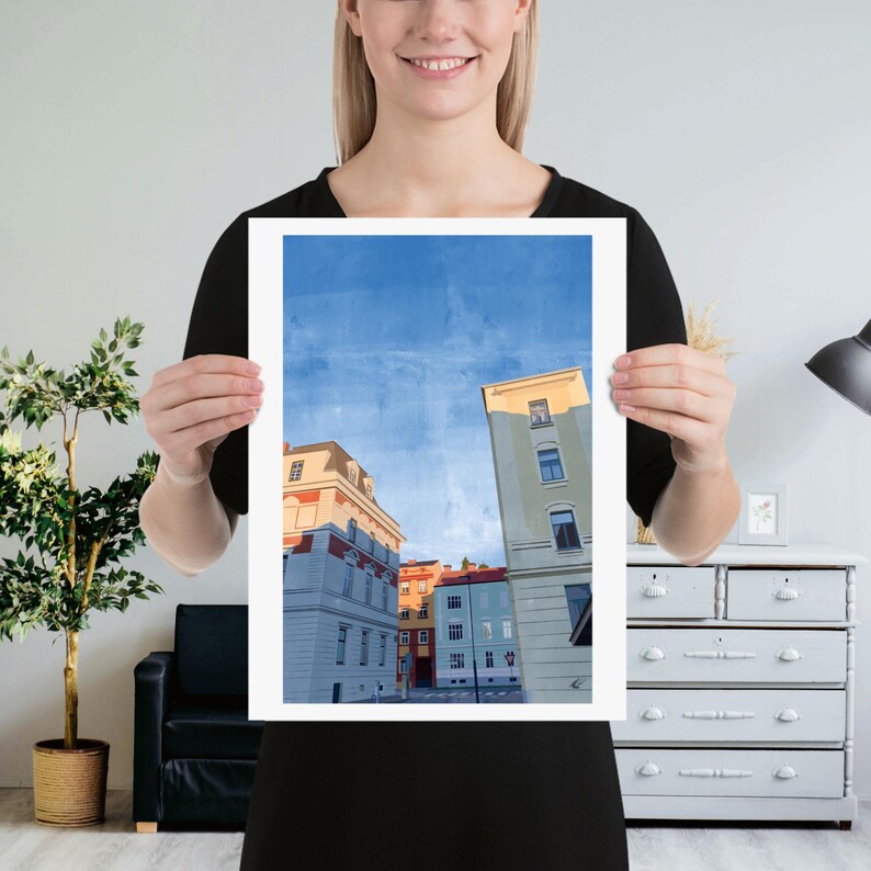 City Street #1 | Print of Original Artwork | 30 x 40 cm / 12 × 16 inch