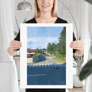 Town in the Woods | Print of Original Artwork | 40 x 50 cm / 16 × 20 inch