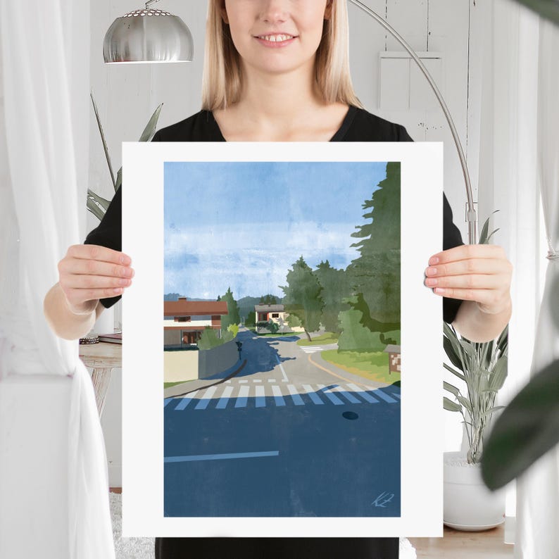 Town in the Woods | Print of Original Artwork | 40 x 50 cm / 16 × 20 inch