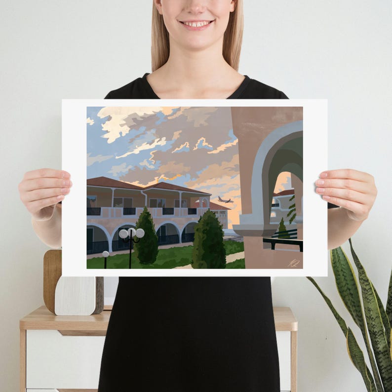 Evening in Greece | Print of Original Artwork | 30 x 46 cm / 12 × 18 inch