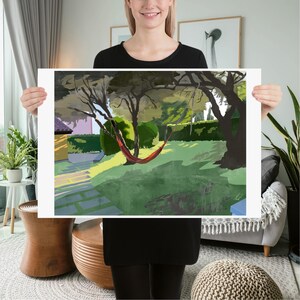 Mediterranean Garden | Print of Original Artwork | 50 x 76 cm / 20 × 30 inch