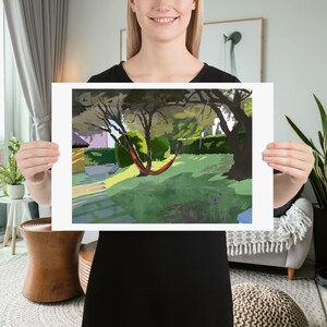 Mediterranean Garden | Print of Original Artwork | 30 x 46 cm / 12 × 18 inch