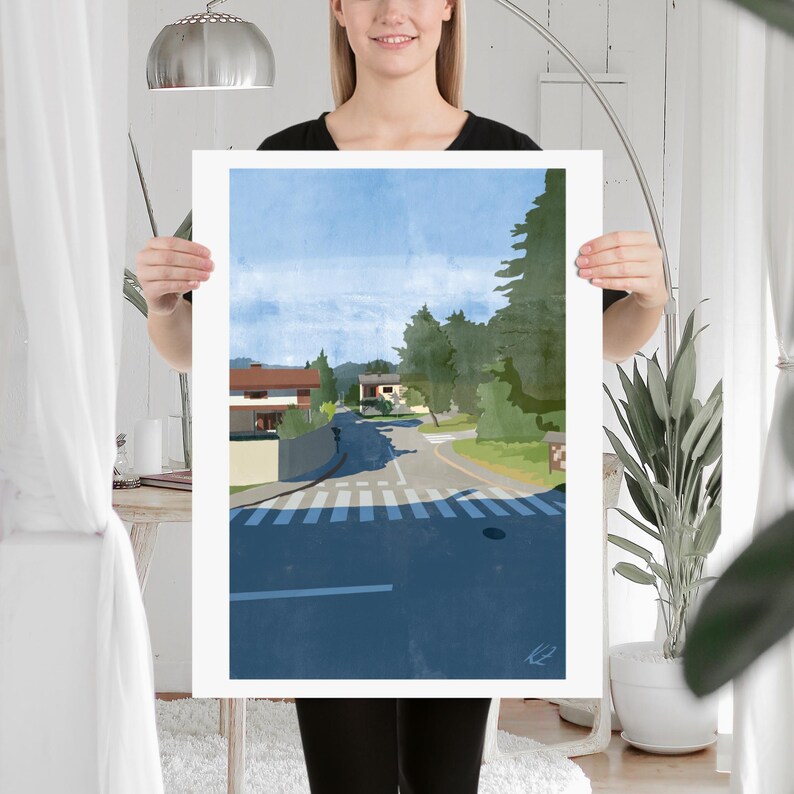 Town in the Woods | Print of Original Artwork | 46 x 61 cm / 18 × 24 inch