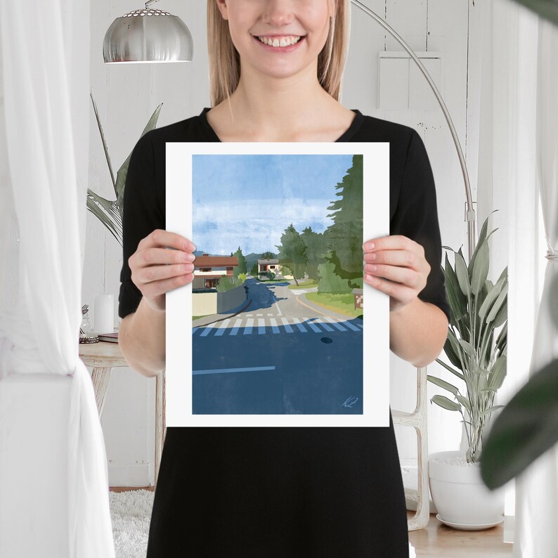 Town in the Woods | Print of Original Artwork | 28 x 35 cm / 11 × 14 inch