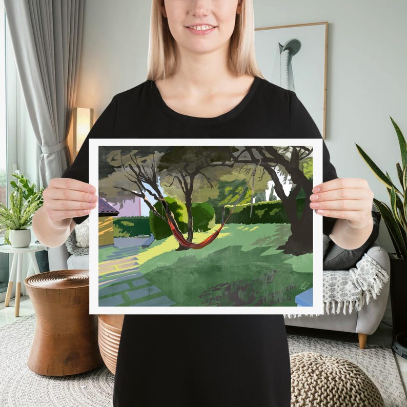 Mediterranean Garden | Print of Original Artwork | 30 x 40 cm / 12 × 16 inch