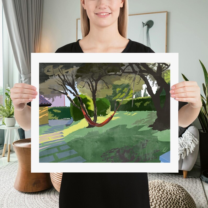 Mediterranean Garden | Print of Original Artwork | 40 x 50 cm / 16 × 20 inch
