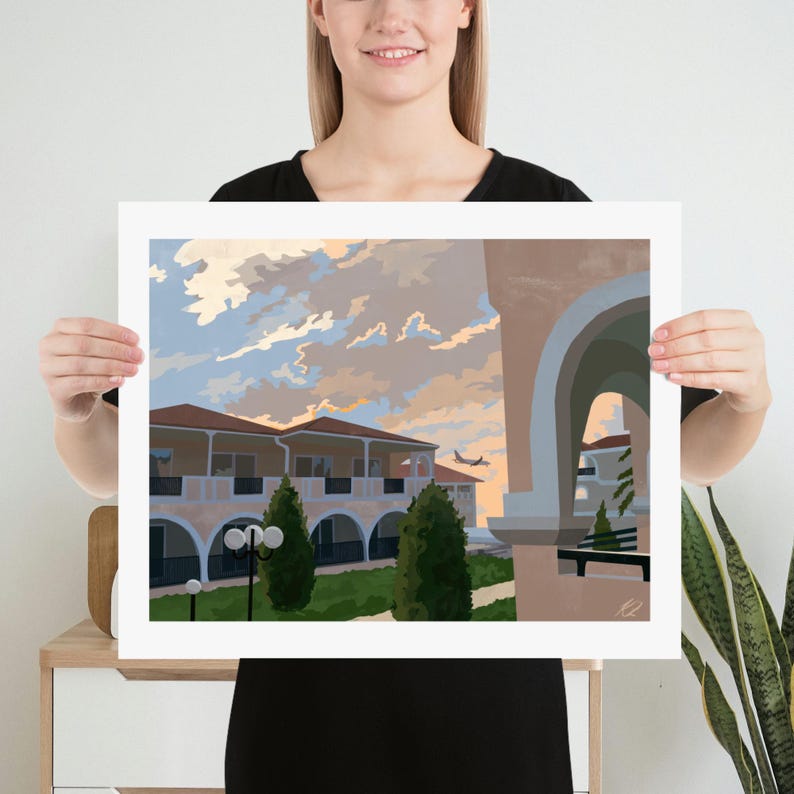 Evening in Greece | Print of Original Artwork | 40 x 50 cm / 16 × 20 inch