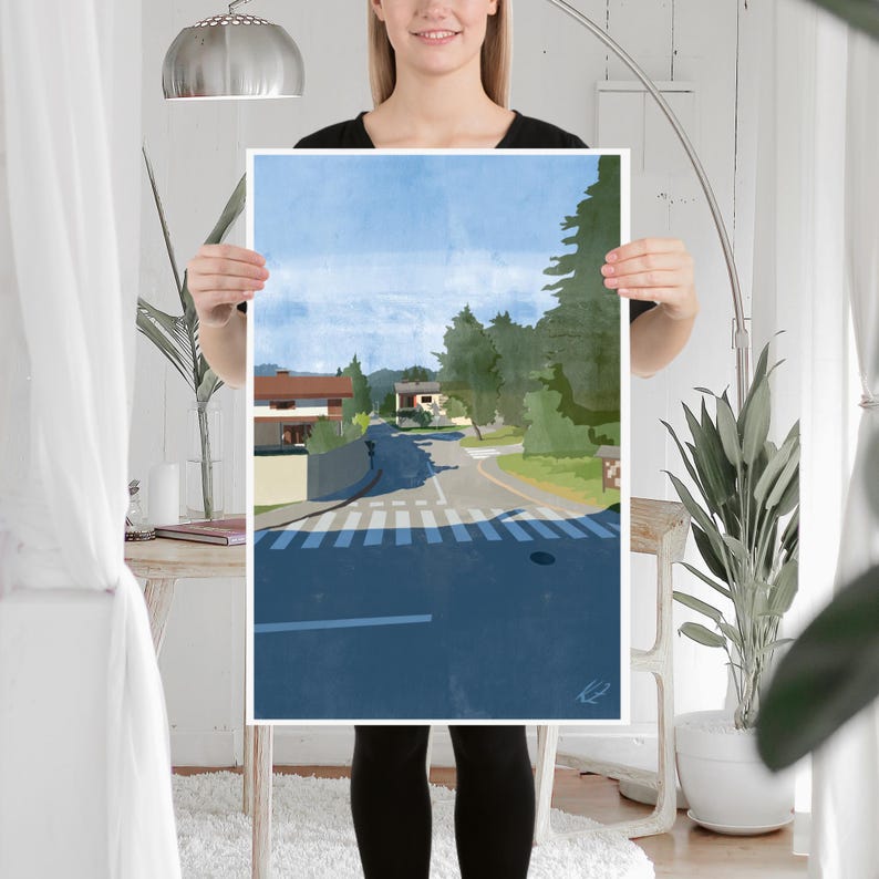 Town in the Woods | Print of Original Artwork | 50 x 76 cm / 20 × 30 inch