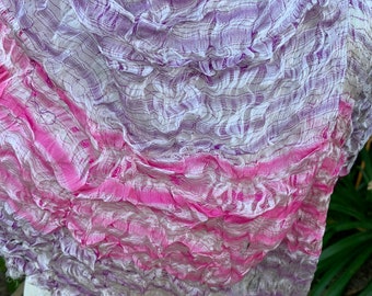 21 grams, sari silk waste, pink purple