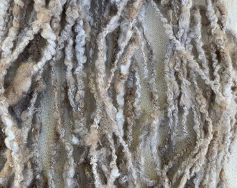 Australian wool, ultrafine merino, undyed, natural colour,  Handspun yarn, 100 grams, approx 50 metres