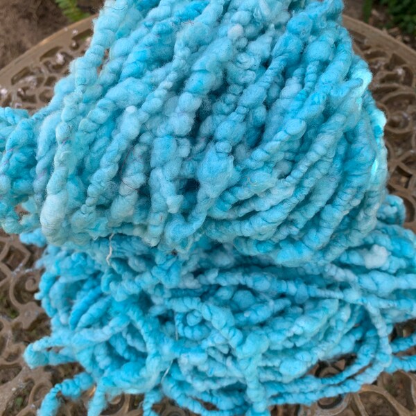 Australian wool, ultrafine merino, hand dyed - non toxic colour, extra bulky Handspun yarn, 245 grams, approx 84 metres