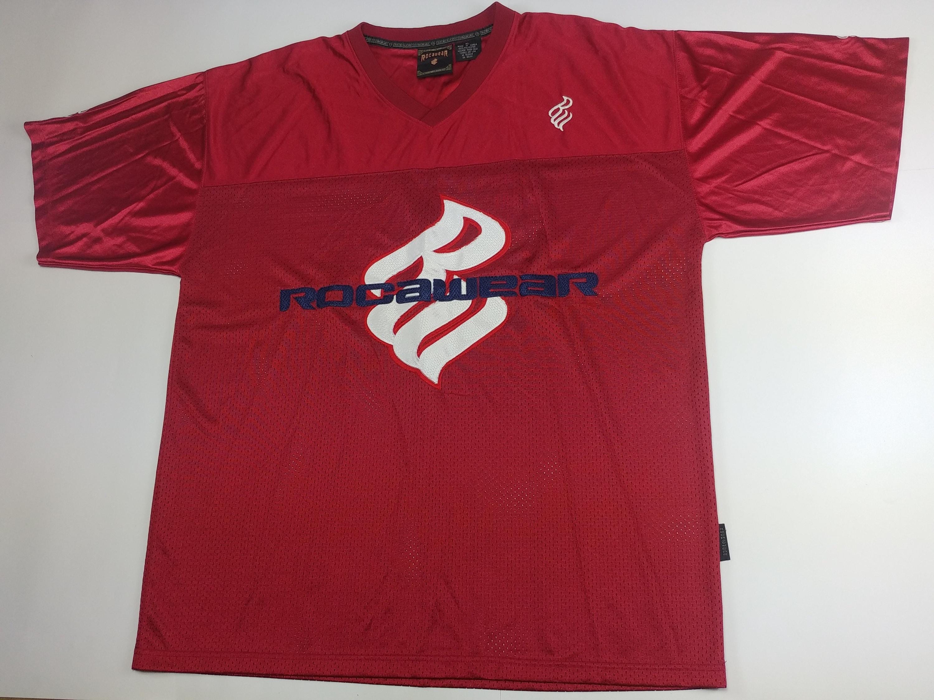 ROCAWEAR Jersey, 1999 First Collection, Black Tag, Roca Wear, Red 