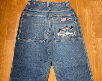 パンツ 90s SOUTHPOLE baggy denim Southpole Jeans, Vintage Baggy Jeans, 90s Hip Hop Clothing, 1990s
