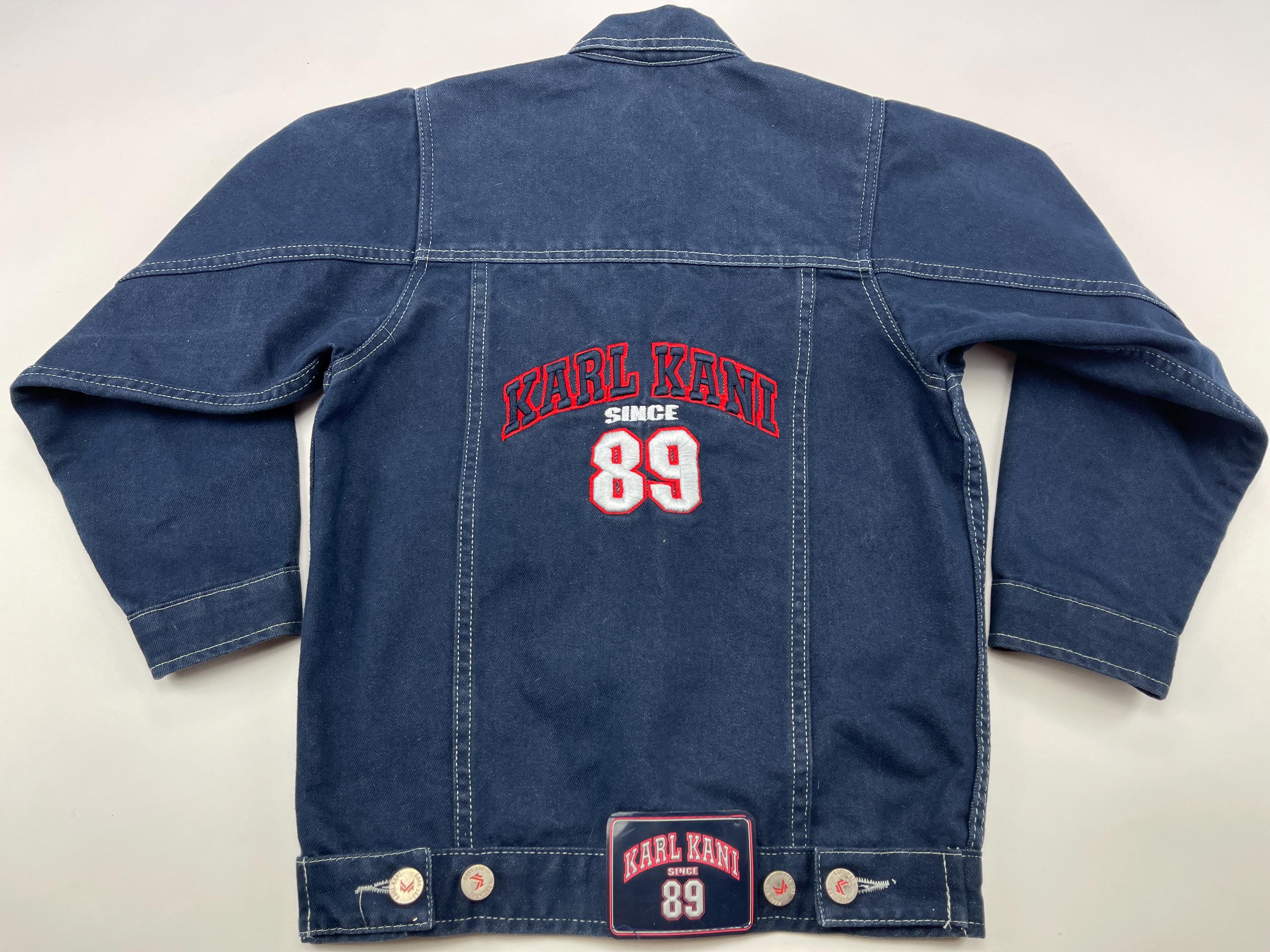 Womens Karl Kani Jeans Jacket, Blue, Vintage Kani Ladies Denim