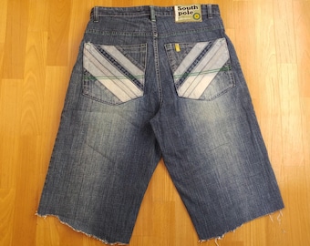 Southpole shorts, vintage baggy jeans, 90s hip-hop clothing, 1990s hip hop shirt, old school South Pole, OG streetwear gangsta rap size W 32