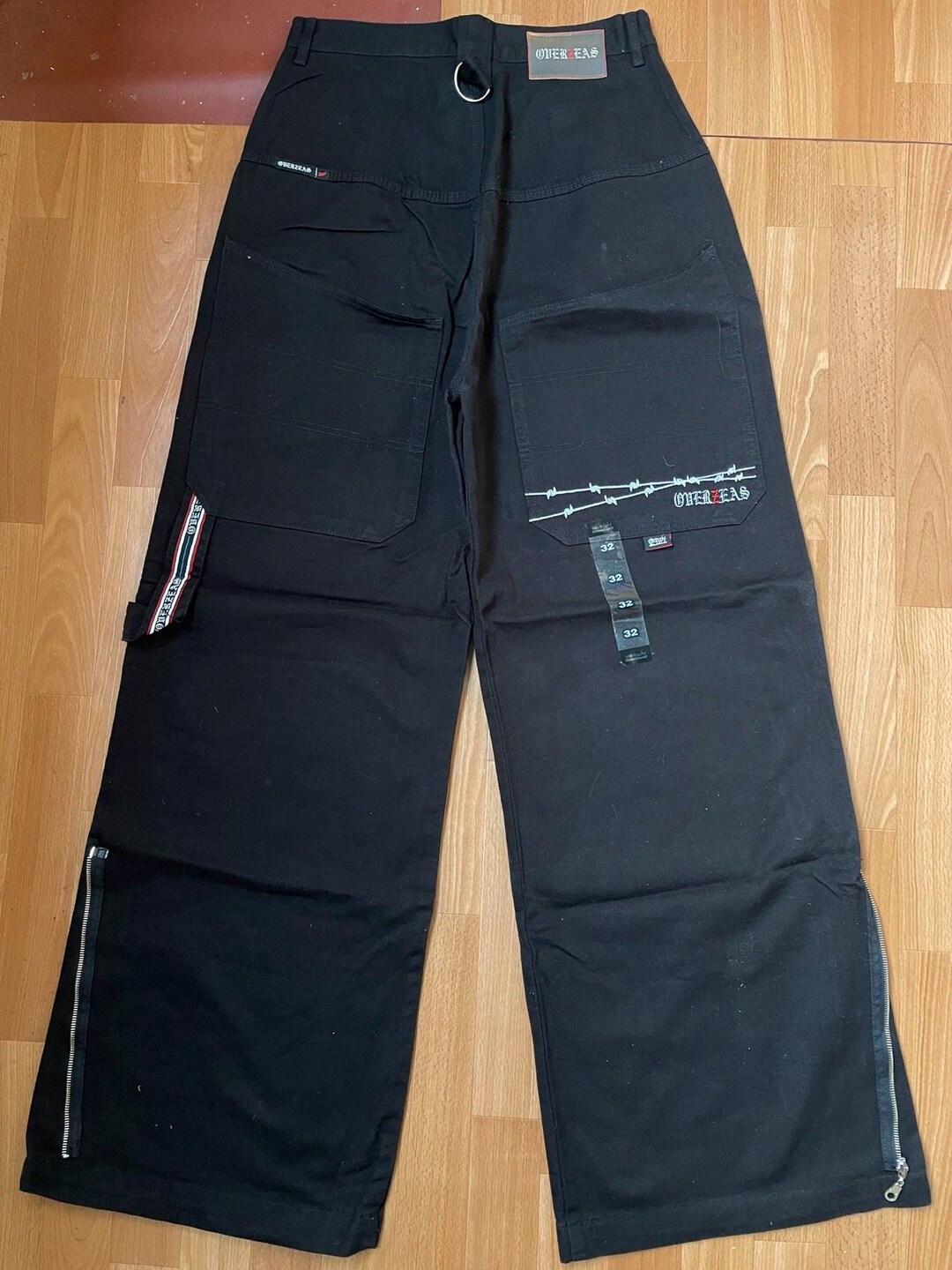 Vintage Rapper Pants Overzeas Jeans, Black, Vintage Baggy, 90s Hip Hop Clothing, 1990s Hip ...
