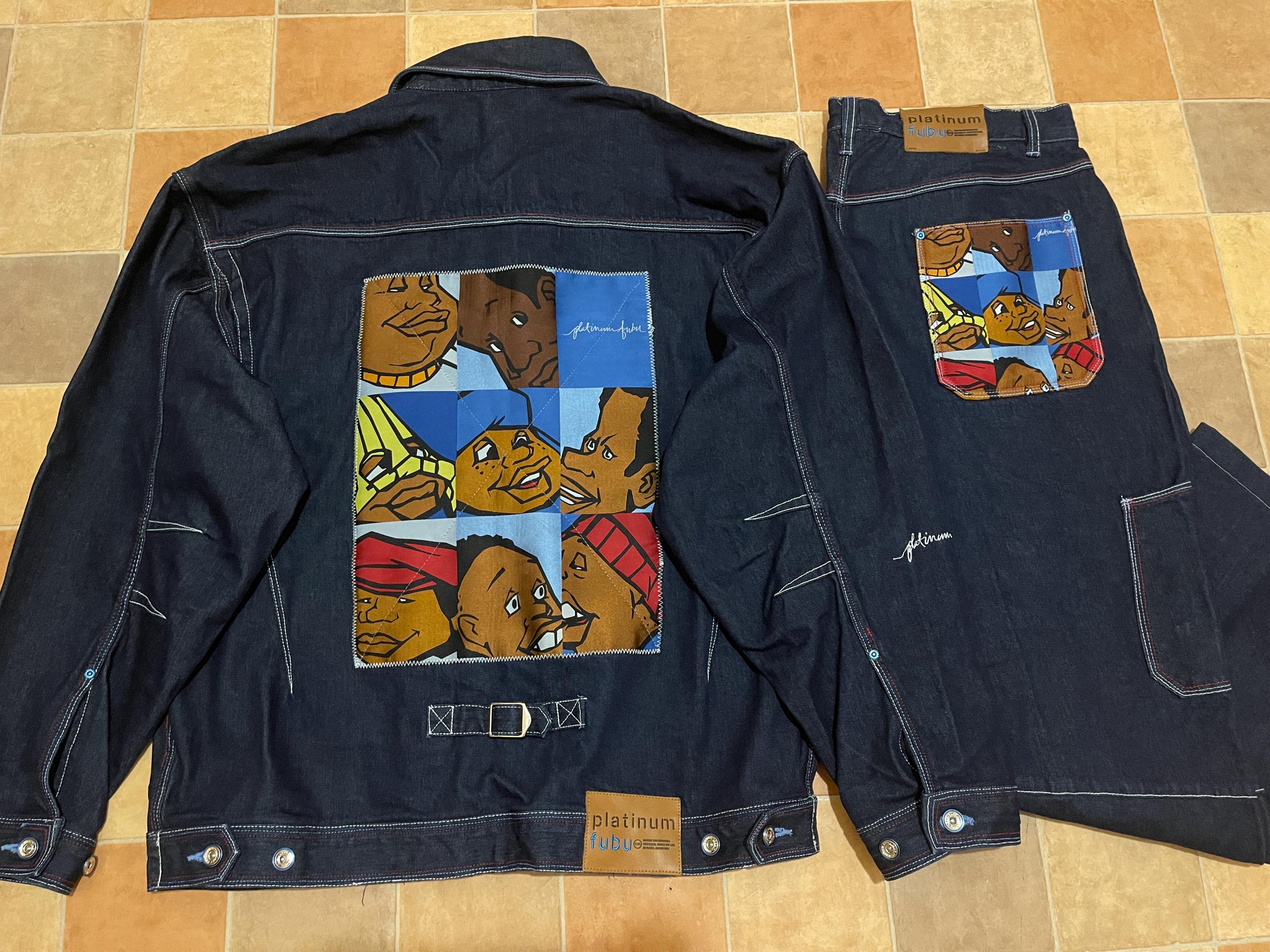platinum fubu セットアップ Platinum Fubu Jacket Jeans Set, Vintage Fat Albert and the Cosby