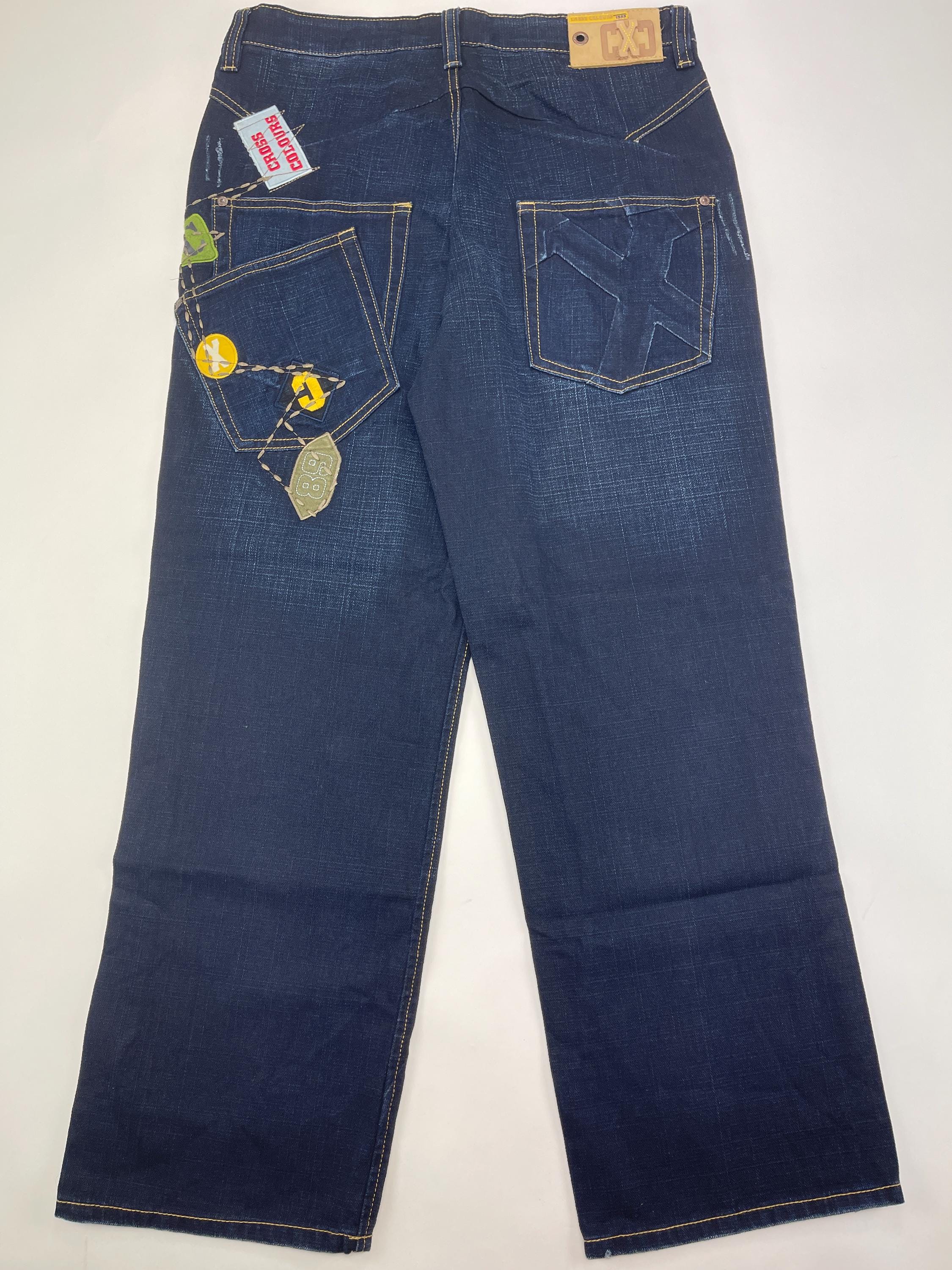 Cross Colours Jeans, Vintage Baggy Jeans, 90s Hip Hop Clothing