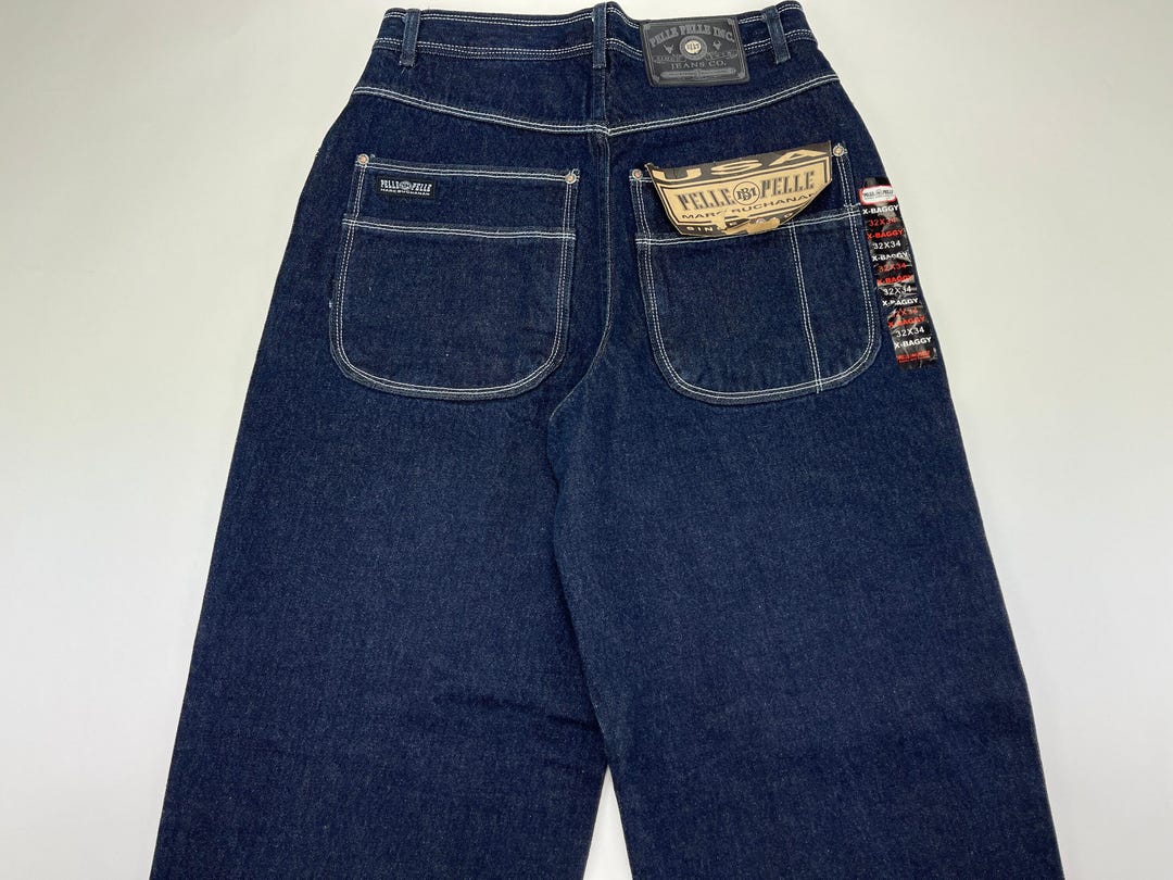 パンツ PELLE PELLE/JEANS CO BLACK CARPENTER JNCO × Pelle Pelle × Vintage Vtg'1990s🔥PELLE PELLE