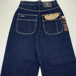 Pelle Pelle Jeans, blau, Vintage Baggy Jeans, Marc Buchanan, 90er Jahre Hip Hop Kleidung, 1990er Jahre Hip-Hop-Hose, Deadstock, Rap, Größe W 32 neu mit Etikett