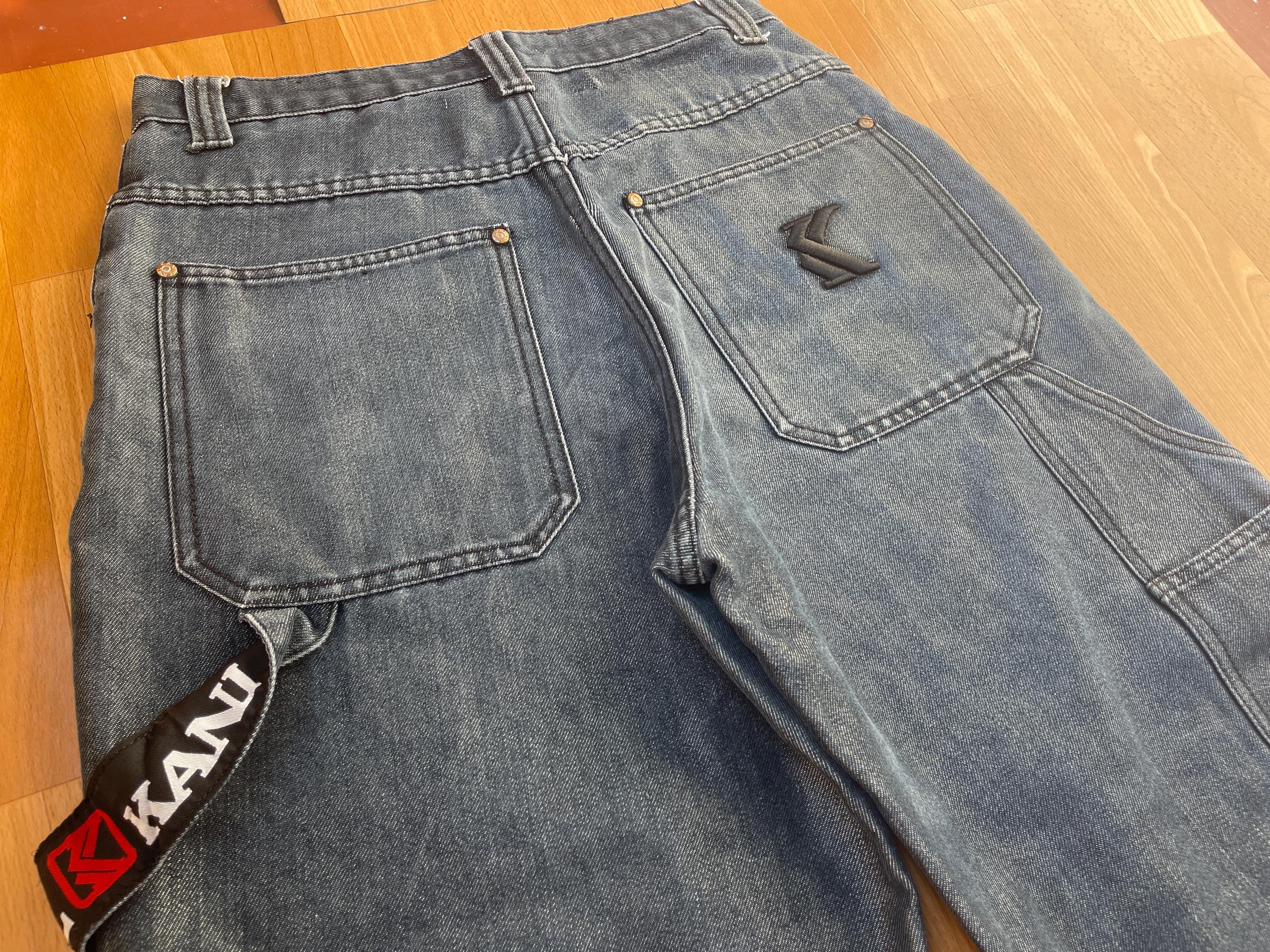 KARL KANI Jeans, Shiny Vintage Baggy Jeans Silver Metallic, Kani
