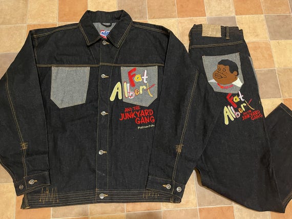 Platinum Fubu Jacket Jeans Set, Vintage Fat Albert and the Cosby