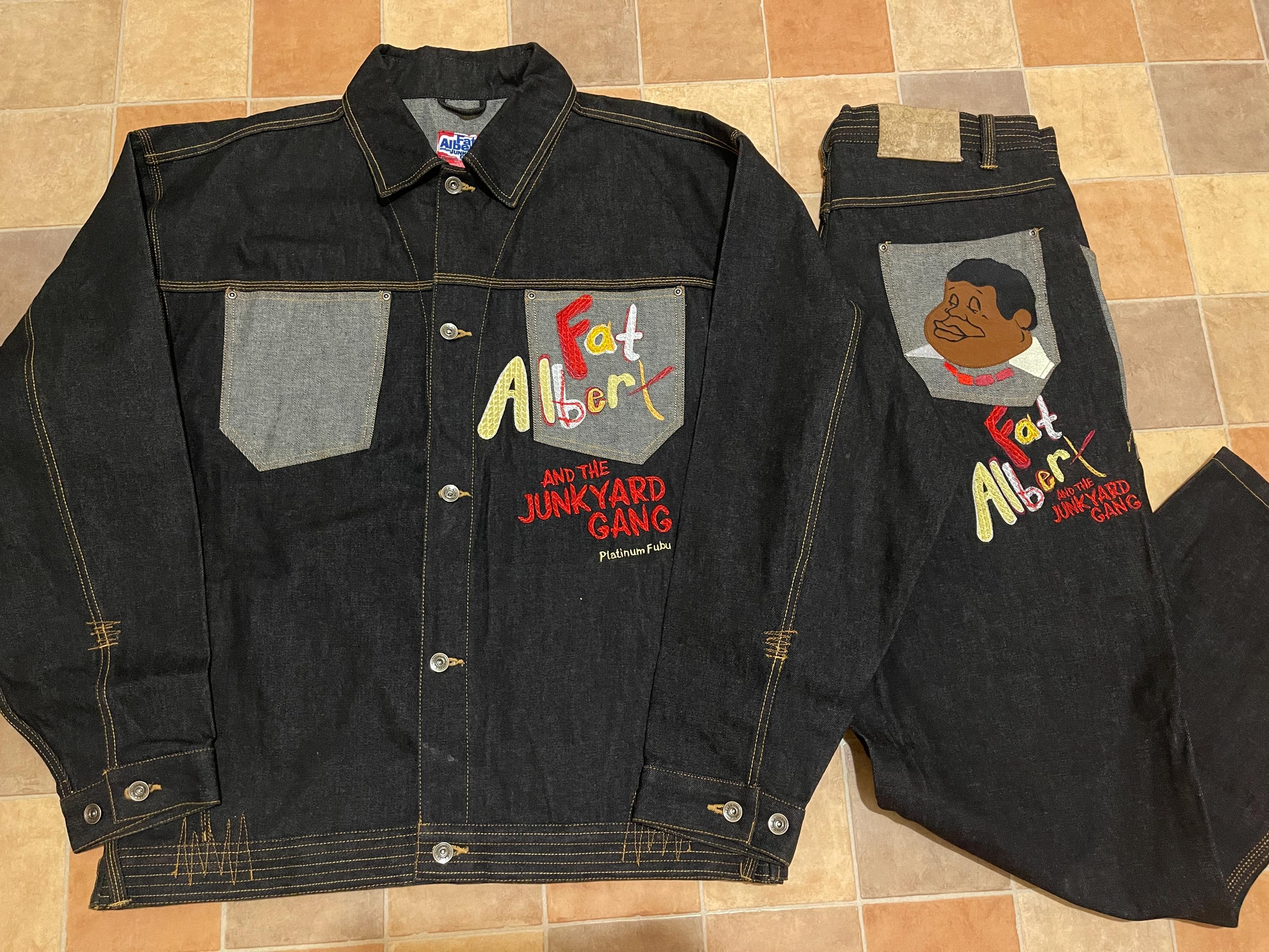 Platinum Fubu Jacket Jeans Set, Vintage Fat Albert and the Cosby