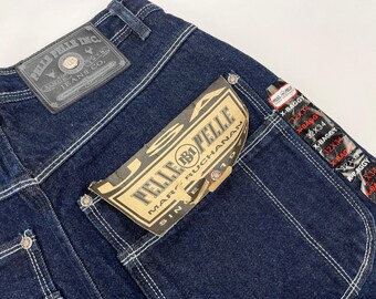 Pelle Pelle Jeans, Blue, Vintage Baggy Jeans, Marc Buchanan, 90s