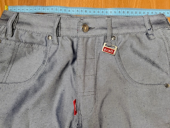 Ecko Unltd Jeans, Shiny Gray Vintage Baggy Jeans, Silver Metallic