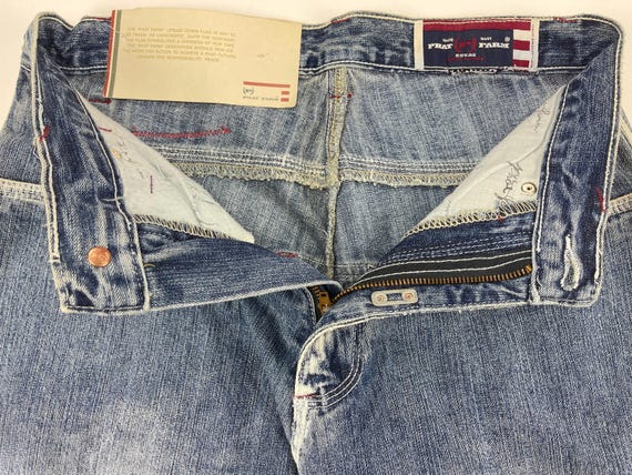 Phat Farm Jeans, Blue, Vintage Baggy Jeans, 90s Hip Hop Clothing 