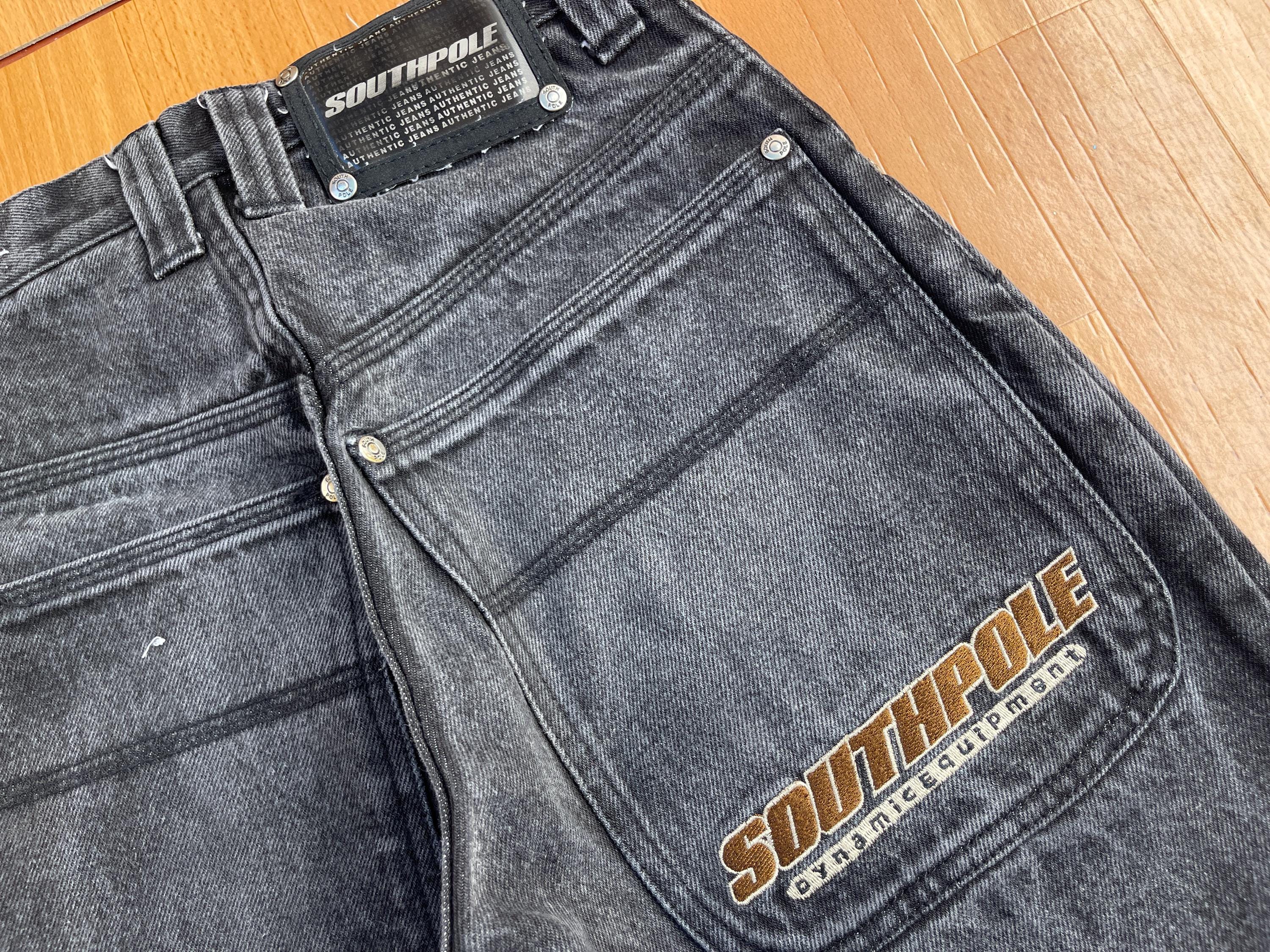 Southpole Jeans, Black Vintage Baggy Jeans, 90s Hip Hop 1990s Hip 