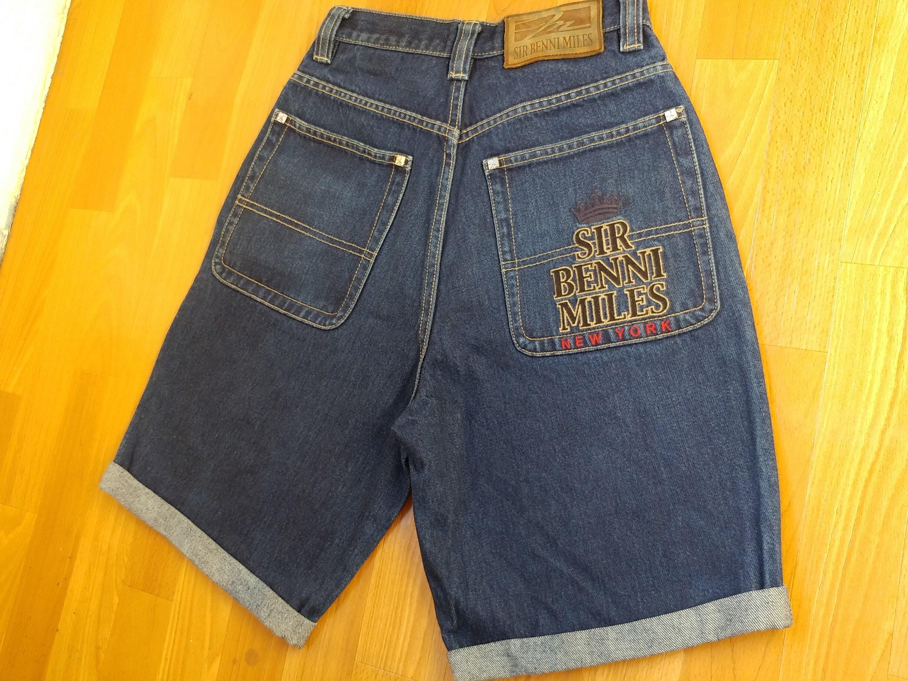 Sir Benni Miles Jeans Shorts, Vintage Blue Baggy Denim Shorts 90s