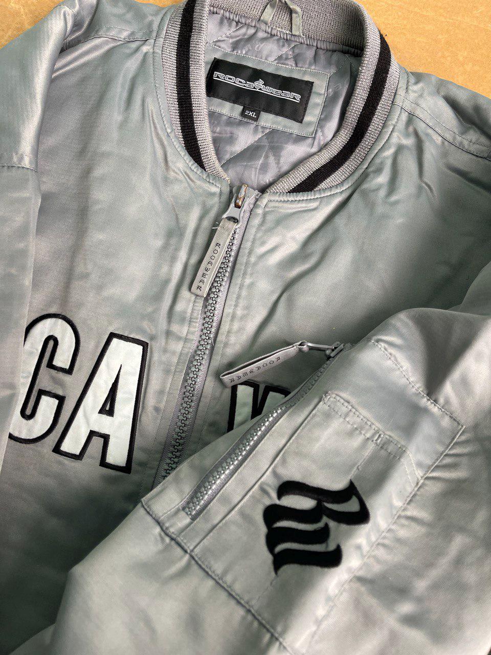 Rocawear Jacket, Shiny Gray, Silver, Jay-z, Vintage Roca Wear
